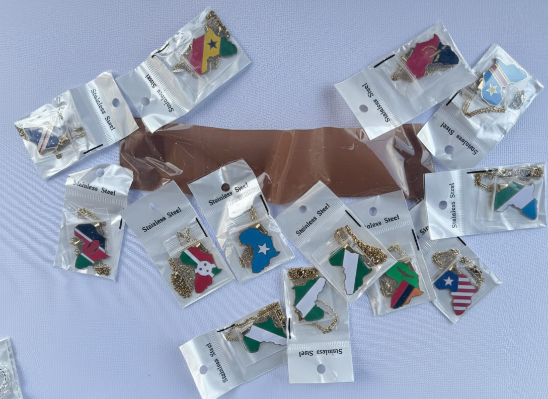 Stainless Steel Country Flag Pendant Necklace
