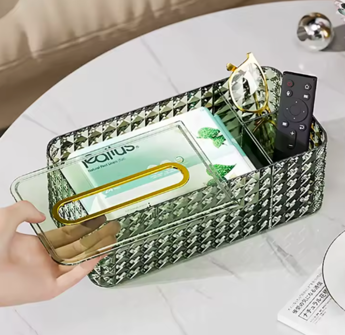 Tissue Box Holder with Lid for Home & Office