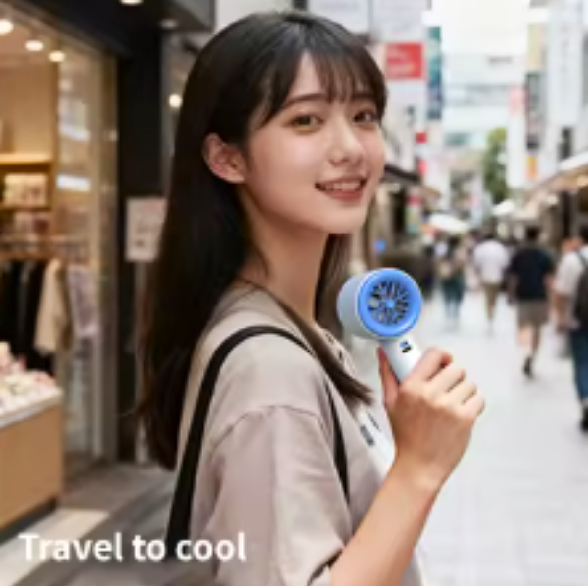 Handheld portable fan for summer outdoor events