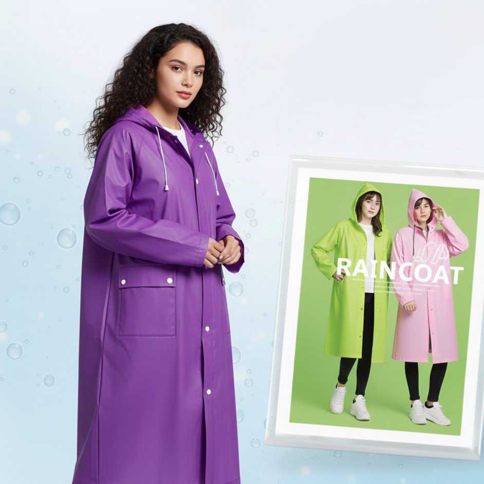 Reusable Waterproof EVA Rain Poncho