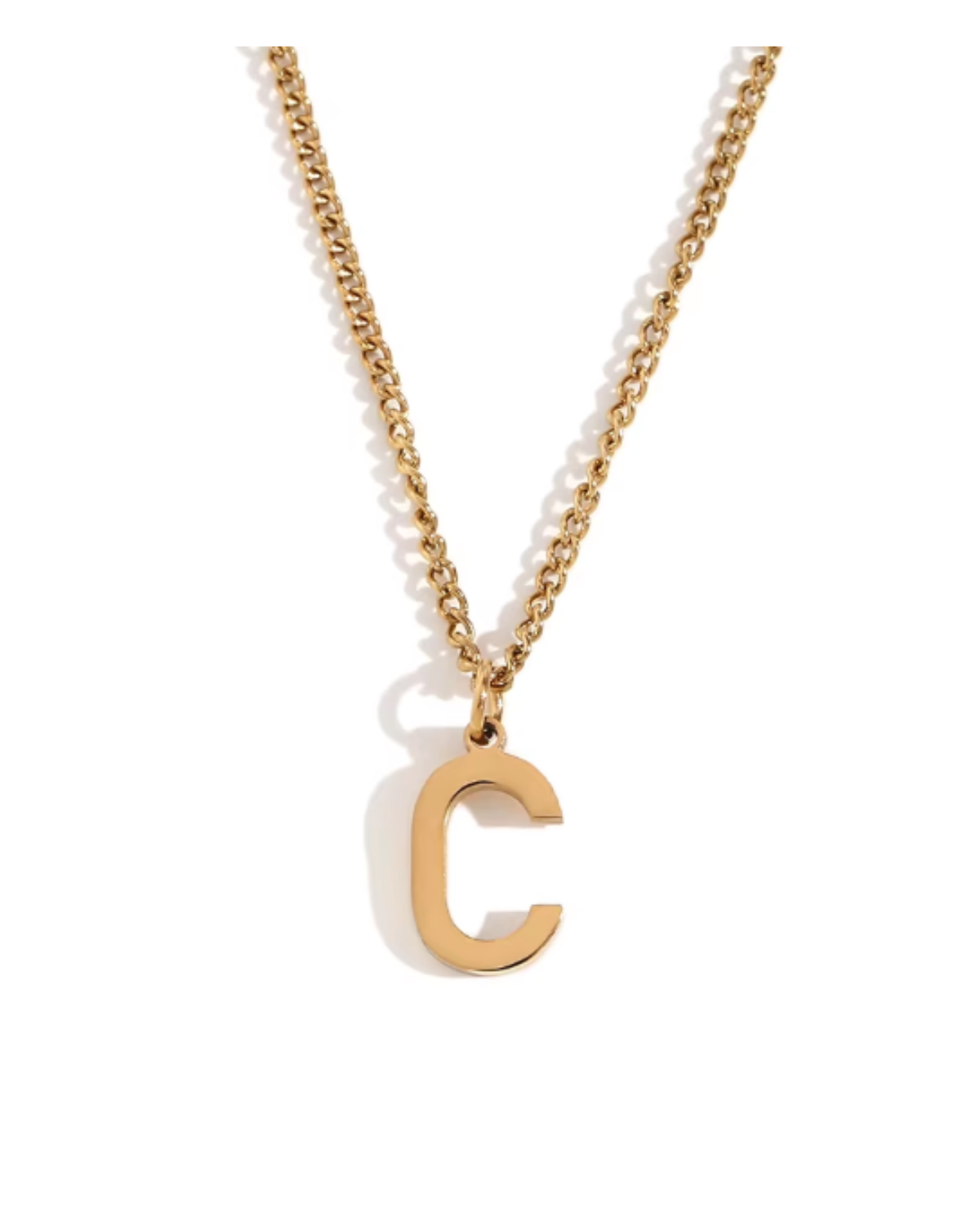 Minimalist Initial Letter Necklace + Pendant