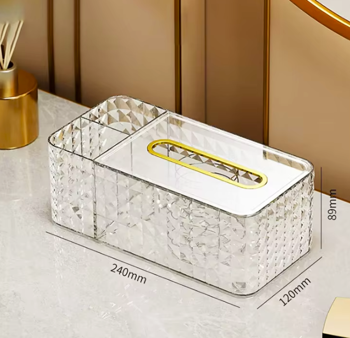 Tissue Box Holder with Lid for Home & Office