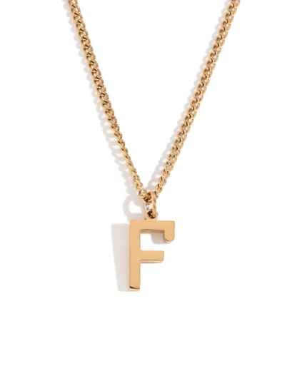 Minimalist Initial Letter Necklace + Pendant