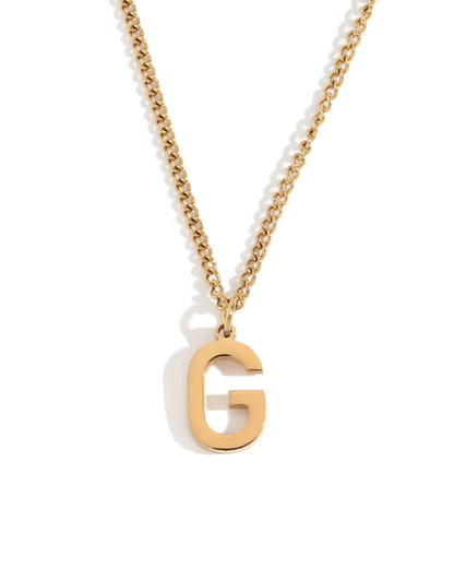 Minimalist Initial Letter Necklace + Pendant