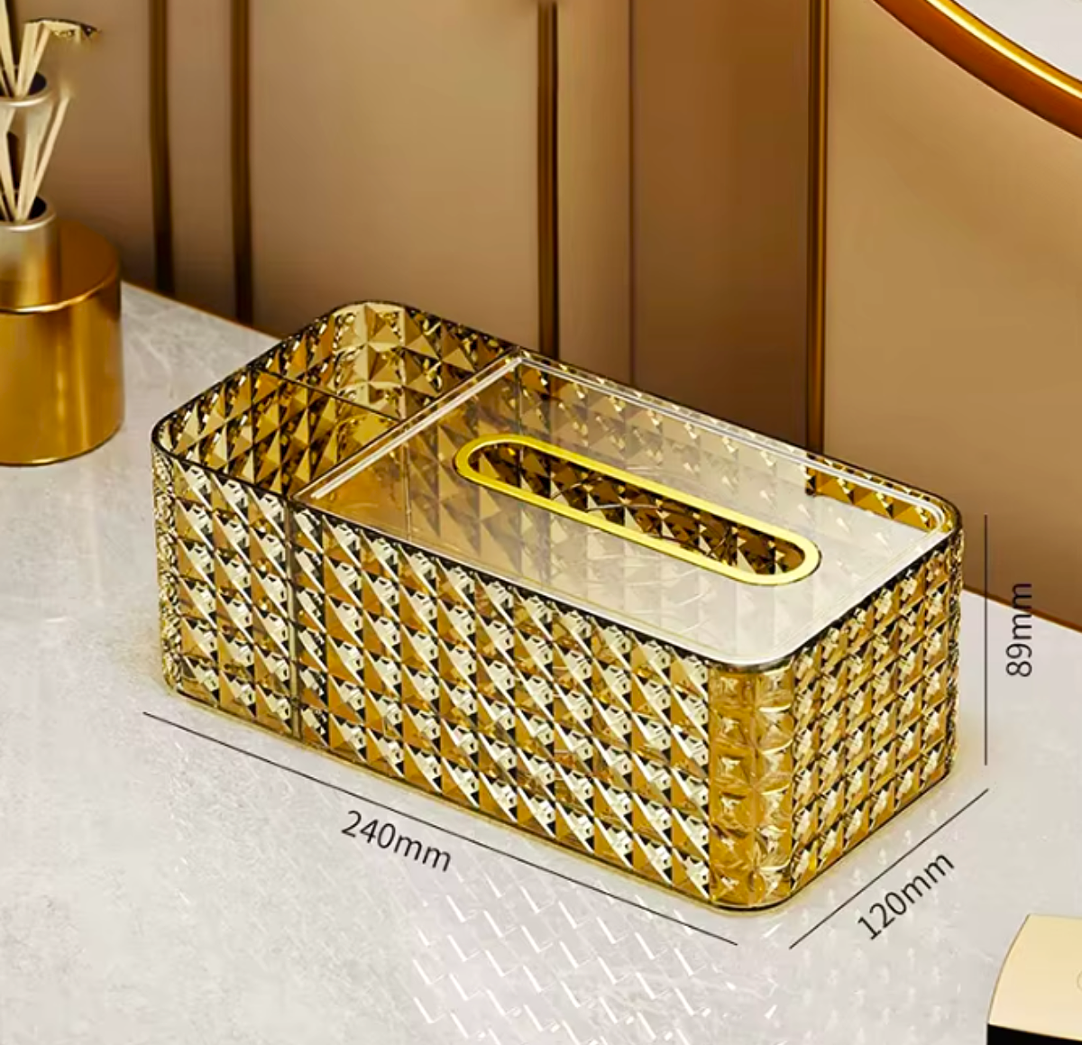 Tissue Box Holder with Lid for Home & Office