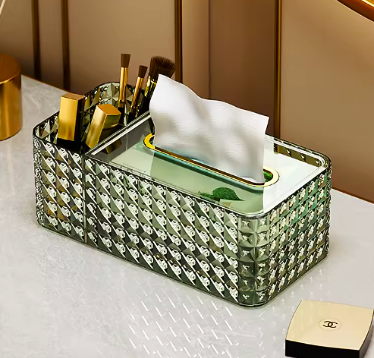 Tissue Box Holder with Lid for Home & Office