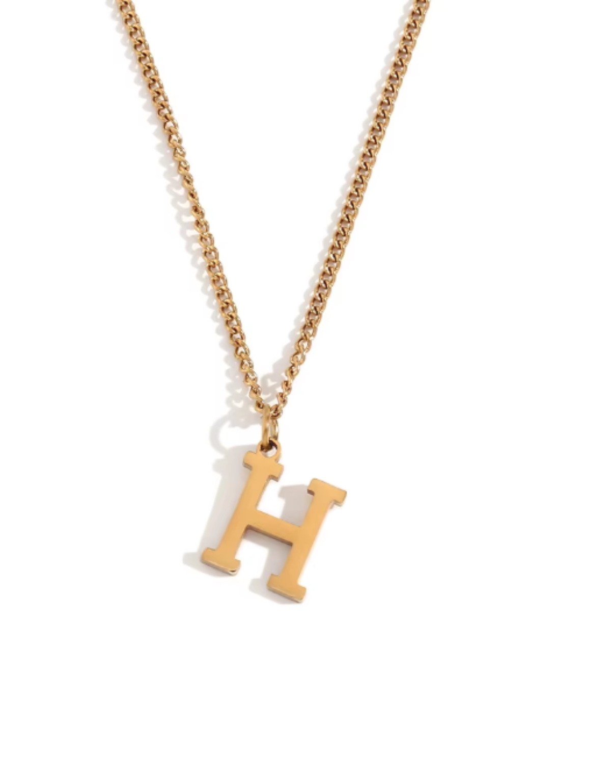 Minimalist Initial Letter Necklace + Pendant