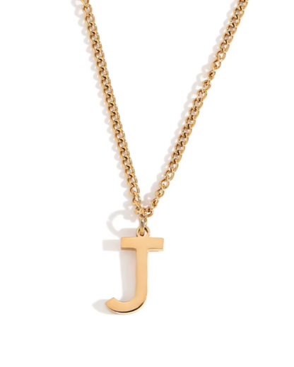 Minimalist Initial Letter Necklace + Pendant