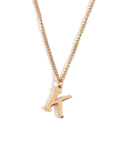 Minimalist Initial Letter Necklace + Pendant