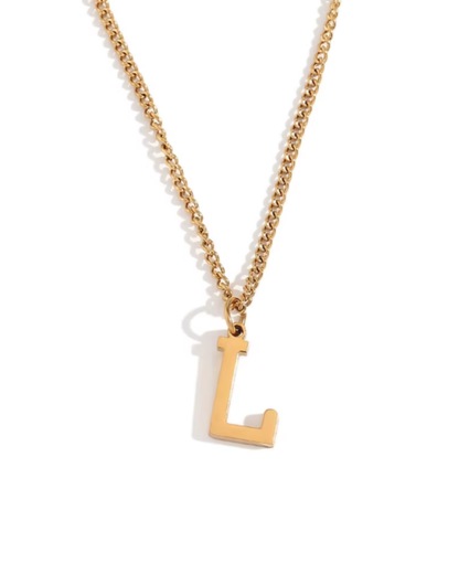 Minimalist Initial Letter Necklace + Pendant