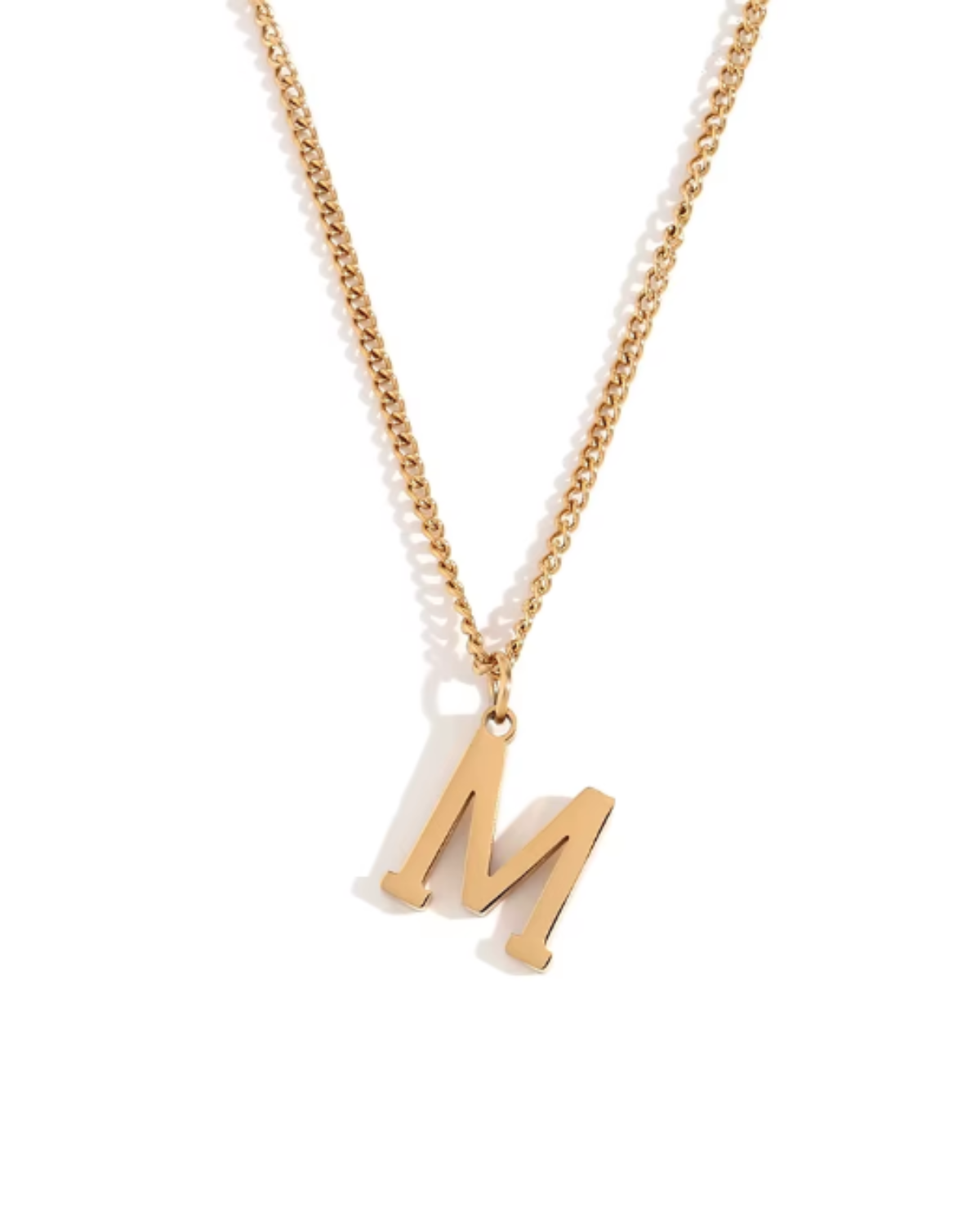 Minimalist Initial Letter Necklace + Pendant
