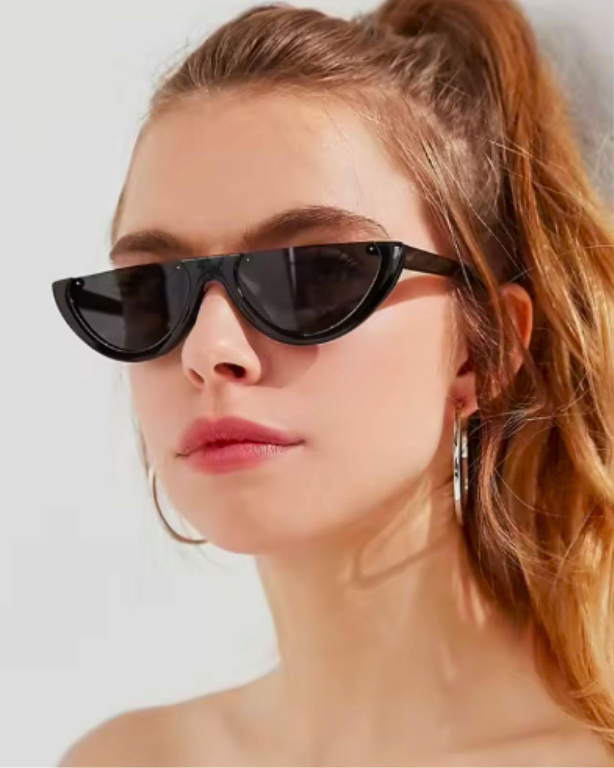 Retro Half-Frame Polarized Sunglasses