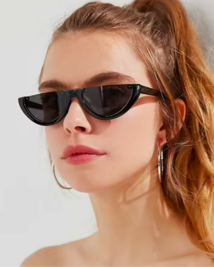 Retro Half-Frame Polarized Sunglasses
