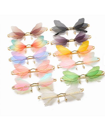 Polarized Rimless Butterfly Sunglasses