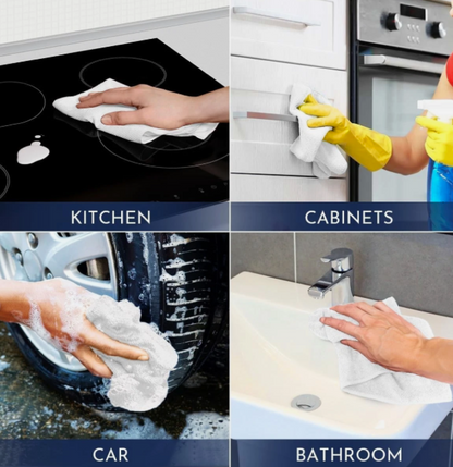 2-in-1 Microfiber Cleaning Cloths – Absorbent, Lint-Free, Streak-Free Towels