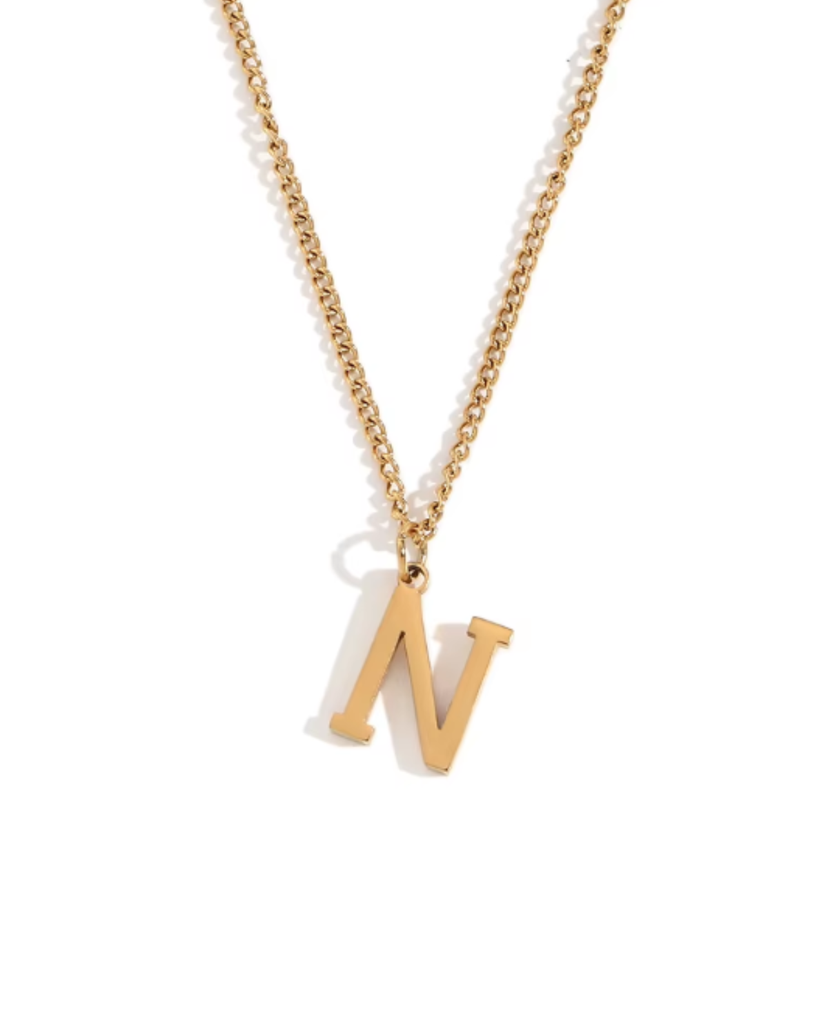 Minimalist Initial Letter Necklace + Pendant