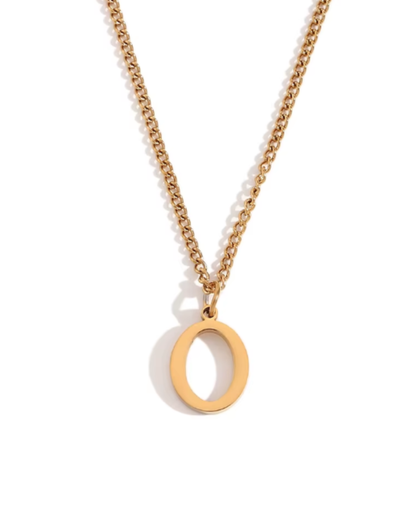 Minimalist Initial Letter Necklace + Pendant