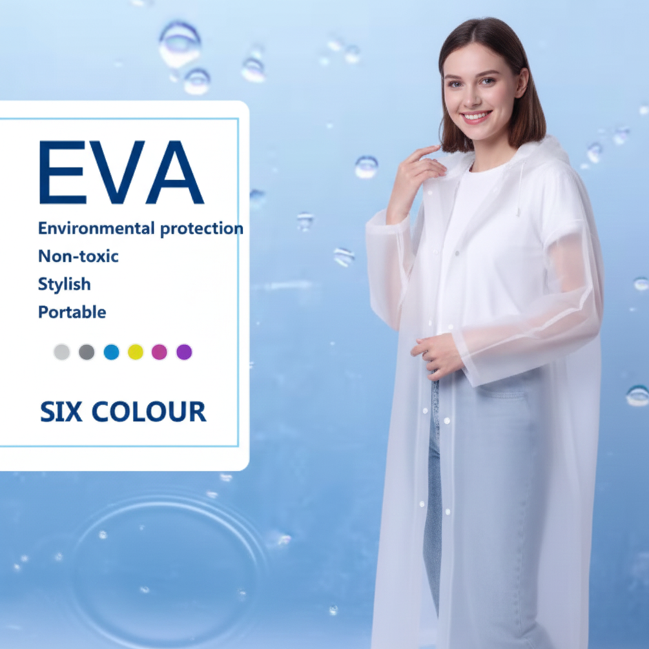 Reusable Waterproof EVA Rain Poncho