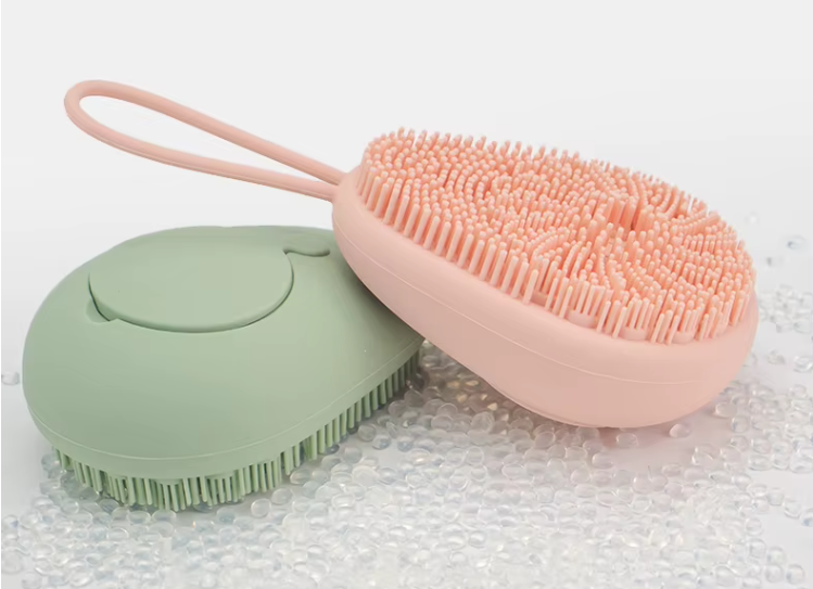 Silicone Body Scrubber Bath Brush – Exfoliating & Massage Cleaner