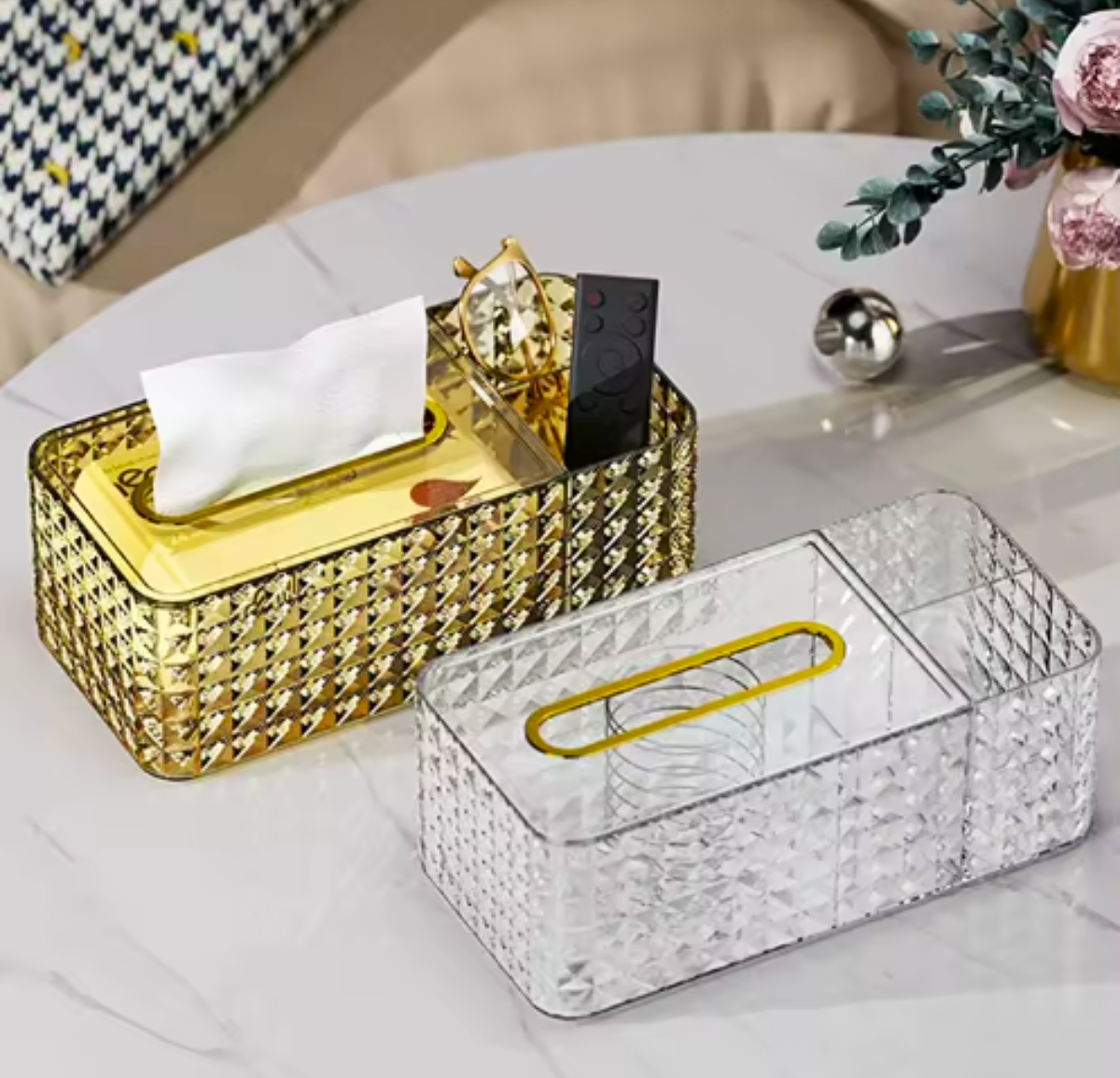 Tissue Box Holder with Lid for Home & Office