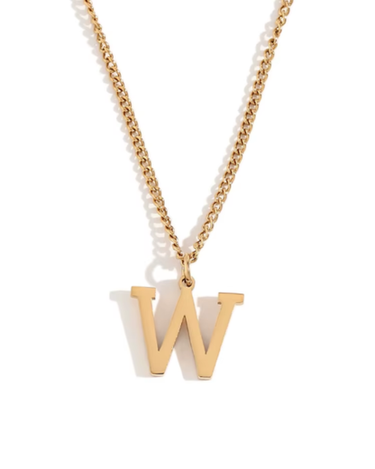 Minimalist Initial Letter Necklace + Pendant