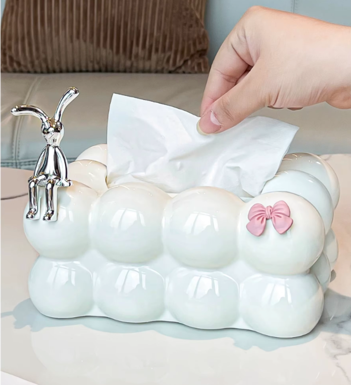 Bubble Plastic Tissue Box Organizer