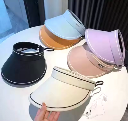 Wide Brim Foldable Sun Visor Hat – Summer Beach Cap