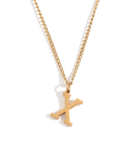 Minimalist Initial Letter Necklace + Pendant